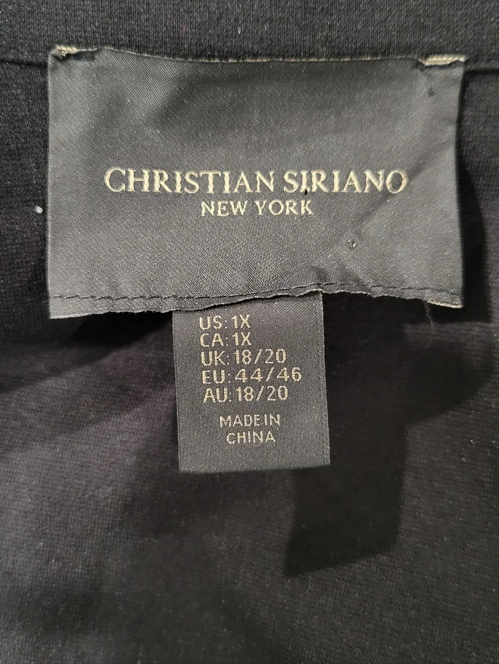 Christian Siriano New York Black Ponte Swing Jacket with Gold Buttons | Size XL - Picture 5 of 5